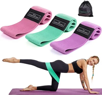 Produktbild von Trainingsband (Trainingsbänder) »Fitnessbänder Trainingsbänder Stoffbänder in 3 Zugkraftstärken Sportband für Fitness Workout Zuhause«
