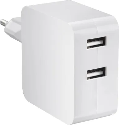 Produktbild von VOLTCRAFT SPS-2400/2+WH-N USB Ladegerät 24 W 2x USB-A Weiß Innenbereich