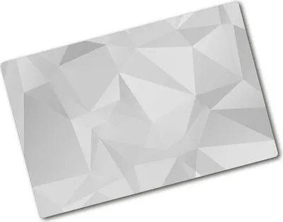 Produktbild von Tulup Glas Herdabdeckplatte - 80x52 cm - Glaskeramikkochfeld-Abdeckung Spritzschutz Glasabdeckplatte - Einteilig - Kunst: Modern & Klassisch - Abstrakte Dreiecke - Weiß