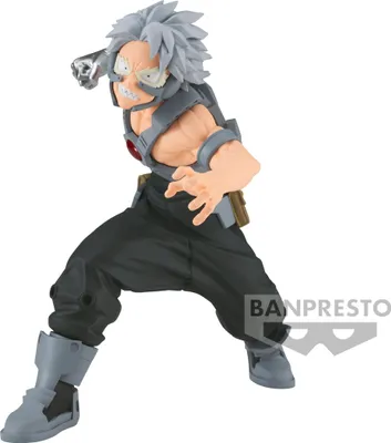 A figurine of the anime character Tetsutetsu Tetsutetsu from My Hero Academia.