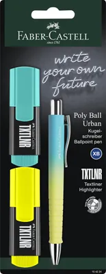 Produktbild von Faber-Castell Schreibset TXTLNR mit Textmarker und Kugelschreibern
