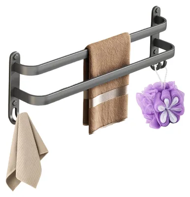 Imagen del producto de Omgoods - Toallero de pared con 2 ganchos, 40 cm