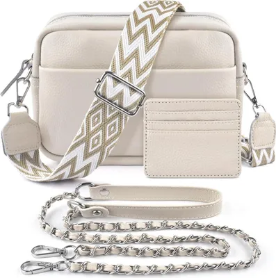 Zdjęcie produktu dla Torba na ramię na telefon komórkowy Skórzana torba crossbody z paskiem na ramię, uchwyt na karty, czarna