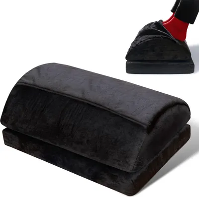 Produktbild von Björn&Schiller ergonomische Fußstütze, höhenverstellbare Fußablage, mit integrierter Fußtasche, orthopädisches Fußkissen, perfekt für Büro, Schreibtisch und Homeoffice