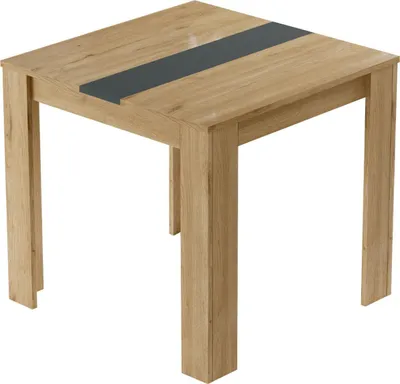 Zdjęcie produktu dla HowHomely | Stół do jadalni - FUTURE - 80x80 cm - Dąb antracyt - Elegancki i funkcjonalny - Idealny do małych pomieszczeń