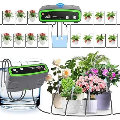 Bewässerungssystem mit Doppelpumpe, WiFi, App-Steuerung, 20 Pflanzen