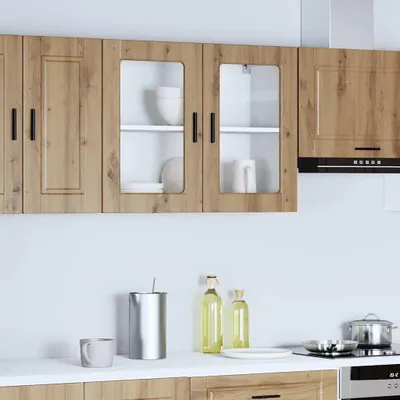 Productafbeelding van vidaXL Keukenwandkast met glazen deur, Porto Artisan eikenhout