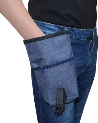 Produktbild von FUTTERTASCHE Leckerlitasche Leckerlibeutel für Hunde 4. Steckverschluss - Blau