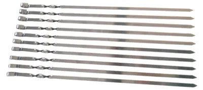 Productafbeelding van 10 RVS Schaschlikskewers van 60 cm