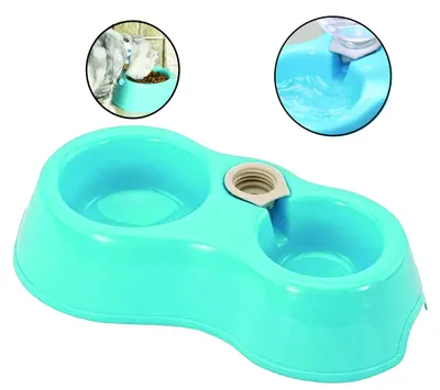 Produktbild von PARENCE.- Doppelnapf für Hunde und Katzen/Futter- und Wassernapf aus Kunststoff