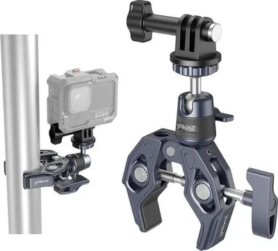 Obrázok produktu pre Super svorka s adaptérom Balhoofd Snelkoppelings pre upevnenie kamery Go-Pro s LED osvetlením – vysoká nosnosť – 35 kg
