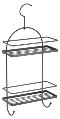Productafbeelding van MSV Doucheplank, douchehouder, badplank voor shampoo, douchegel - aluminium, mat zwart