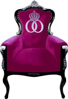 Produktbild von Pompöös by Casa Padrino Luxus Barock Sessel Bergere Pink / Schwarz / Silber - Pompööser Barock Sessel designed by Harald Glööckler