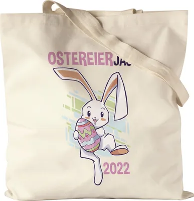 Produktbild von Ostereierjagd 2022 Jutebeutel Stoffbeutel Canvas Osterhase Osterei Ostergeschenk Ostern