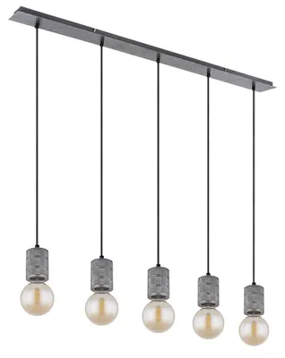 Produktbild von LED Hängeleuchte, 5 Flammig, silber, Höhenverstellbar, L 115 cm