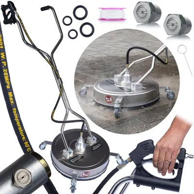 Productafbeelding van T-Racer 20 SteelSpin Spuitborstel – Rvs 51 cm Hoogdruk | 3200 PSI, 3/8'' Quick Connect | Voor Terras En Bestrating
