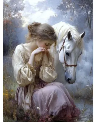 Image de NORIMPEX Diamond petit poêle Dvka avec cheval 30x40cm