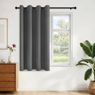 Produktbild von Verdunkelungsvorhang Thermovorhang Blickdicht H160xB132cm Dunkelgrau