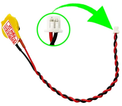 Produktbild von Kabel 10cm CR1220-Batterie akku für RTC/BIOS/CMOS mit Pin-stecker (ca. 4 x 3 mm)