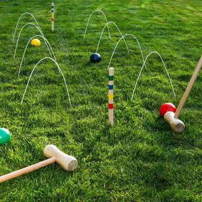 Produktbild von HI Krocket-Spiel 125x25 cm Mehrfarbig