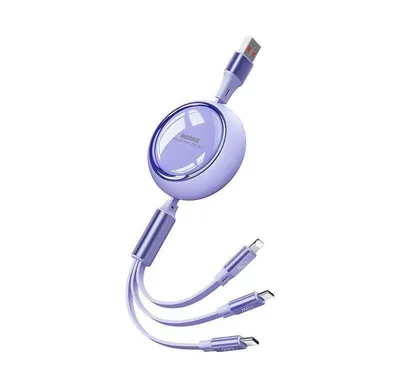 Zdjęcie produktu dla Kabel Remax Linon Series 66W 3W1 Usb-C/Micro/Lightning Rc-C029 Purple