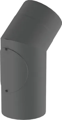 Produktbild von Ø 160 mm Ofenrohr Bogen 45° - mit Tür - gussgrau