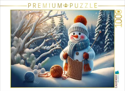 Produktbild von CALVENDO Puzzle Der Schneemann friert | 1000 Teile Lege-Größe 64x48cm Foto-Puzzle für glückliche Stunden