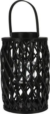 Obrázok produktu pre Lampáš na sviečku 40 cm čierna vŕba KO-438900090