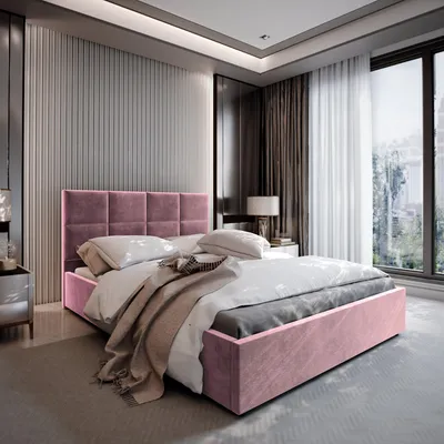 Produktbild von Masseno Polsterbett LIMENA 200x200 cm, Polsterbett mit Bettkästen -Rosa, KRONOS 27