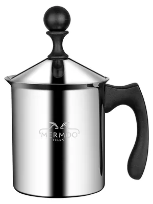 Melkopschuimer 800 ml, 304 Edelstahl, manuell, für Latte & Cappuccino