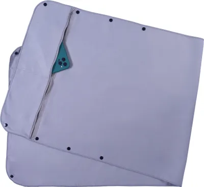 Immagine prodotto di Asciugamano fitness antiscivolo Brielle con magnete e tasche con zip - asciugamano in microfibra - compatto e ad asciugatura rapida - asciugamano sportivo per la palestra
