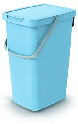 Produktbild von BirnePower Mülleimer 20L Blau Systema Q Collect Abfalleimer mit Deckel Wandmontage