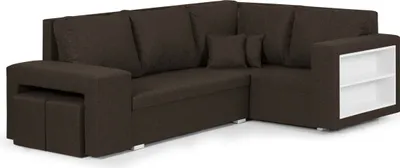 Produktbild von KomfortWelt24 Ecksofa mit Schlaffunktion und Bettkasten - Bequemer Eckcouch 232x162 cm L-Form mit weiche Kissen MILO3 Braun
