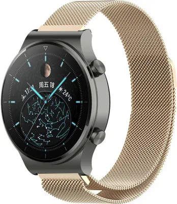 Produktbild von Strap-It Huawei Watch GT 2 Pro Milanese-Armband (Champagner)