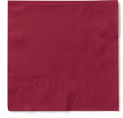 Produktbild von Tissue Serviette Bordeaux, 33 x 33 cm, 3-lagig, 100 Stück - Mank