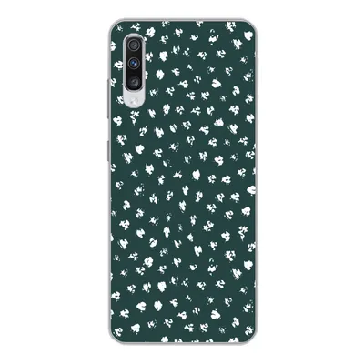 Produktbild von MuchoWow® Handyhülle Schutzhülle Hülle für Samsung Galaxy A70 Polka dots - Weiß - Grün Silikon Softcase Handy Hülle - Schutzhaube