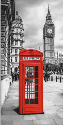 Produktbild von ARTland Wandbild Alu für Innen & Outdoor London Telefonzelle I Größe: 30x60 cm