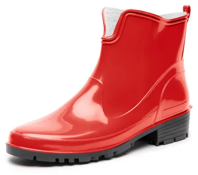 Image de Bottes en caoutchouc courtes pour femmes Ladeheid LA-930 (rouge, 41)
