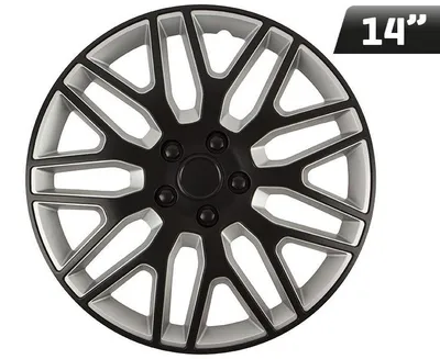 Immagine prodotto di Copricerchi Dakar nero/argento da 14", 4 pezzi