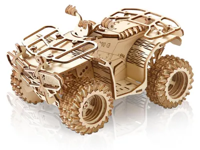 Zdjęcie produktu dla Trójwymiarowy model samochodu "Strandwagen" z drewna, zestaw do samodzielnego montażu, 417 elementów, idealny do majsterkowania, dekoracji domu i jako prezent dla dorosłych