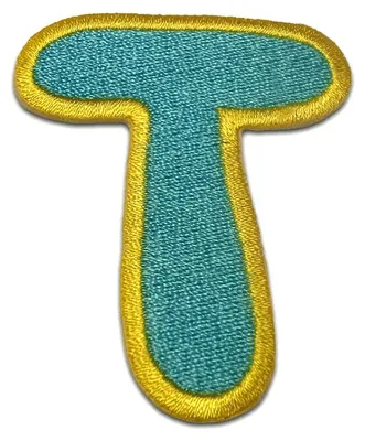 Produktbild von Buchstabe T - 6.3x5.1cm: Alphabet Buchstaben Einzeln Auswählbar - Aufnäher, Bügelbild, Aufbügler, Applikationen, Patches, Flicken, Zum Aufbügeln