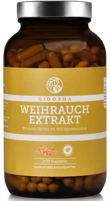 Produktbild von QIDOSHA Weihrauch Kapseln Boswellia serrata 500 mg, 85 % Boswelliasäure, 270 Stk