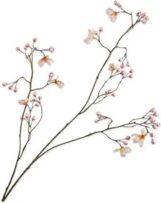Produktbild von Silk-ka Kunstblume - Kunstzweig - Beerenzweig - Pfirsich-Rosa - 92 cm
