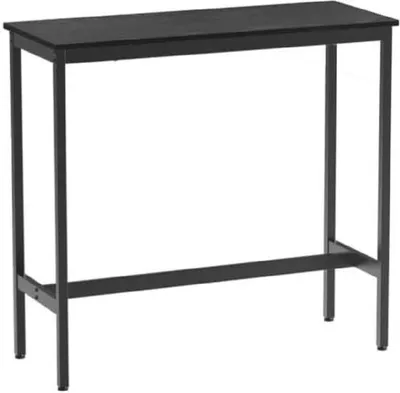 Obrázek produktu pro Průmyslový jídelní stůl – ocelový rám, 40 x 100 x 90 cm, snadná montáž, černé dubové dřevo