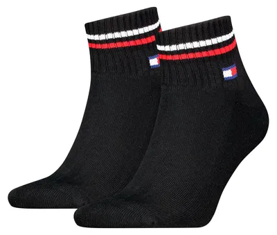Produktbild von Tommy Hilfiger Uni Th Uni Tj Quarter 2p Iconic Socken, Schwarz, Größe 39-42 EU