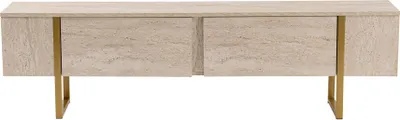 Produktbild von Skye Decor, Serenity - Travertine, Gold, TV-Ständer, Travertin, 100% MELAMINBESCHICHTETE SPANNPLATTE, 180 x 30 x 50 cm