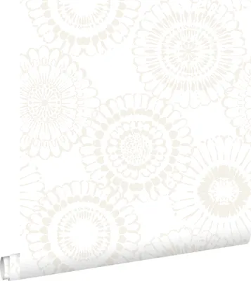 Obrázok produktu pre ESTAhome tapety kvety strieborná a biela 53 cm x 10,05 m
