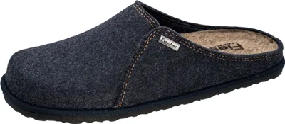 Produktbild von Fischer Herren Pantoffel Hausschuh Filz Ziernaht lose Einlagen 646952, Größe:45 EU, Farbe:Blau