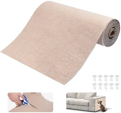 Image de Tapis pour chats autocollant, couleur kaki, 1 m x 0,4 m
