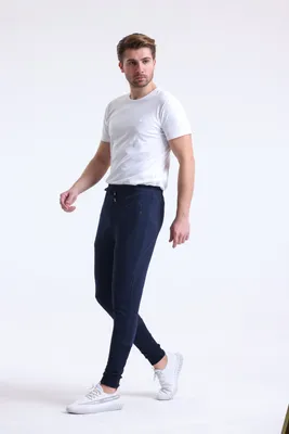 Produktbild von Herren Sweatpants Normalgröße | Kollektion-8600 | Marineblau | L
